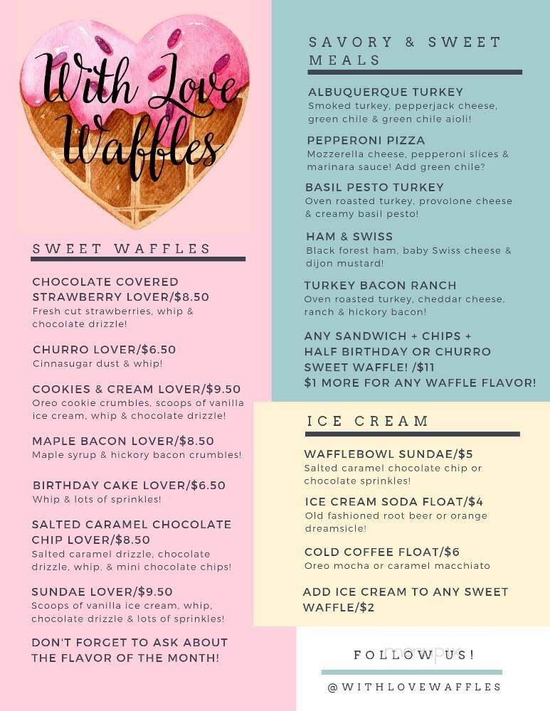 With Love Waffles - Albuquerque, NM menu_pic