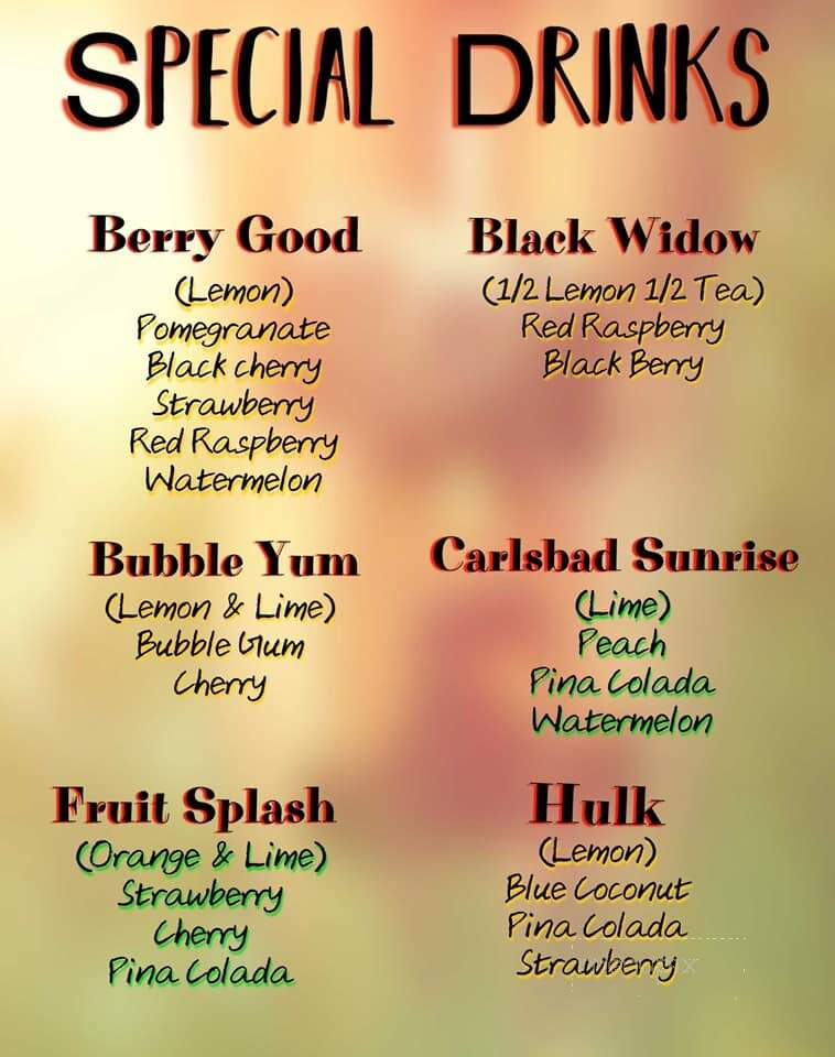 Grizzly Bear Fudge factory - Carlsbad, NM menu_pic