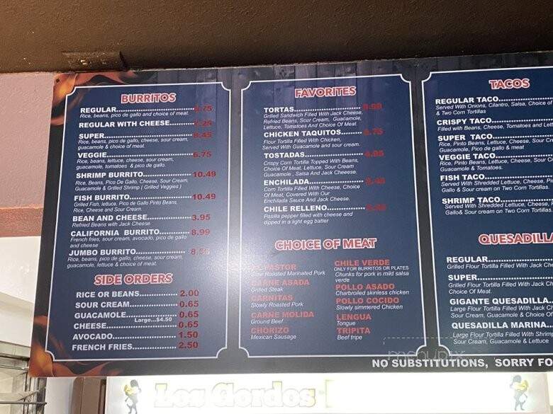Los Gordos - Fair Oaks, CA menu_pic