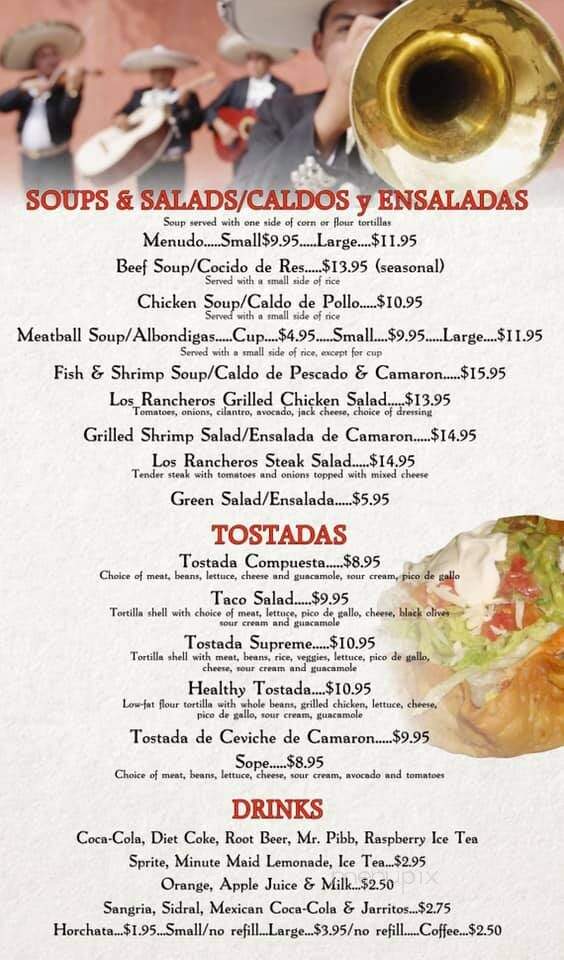 Los Rancheros Mexican Restaurant - Clovis, CA menu_pic