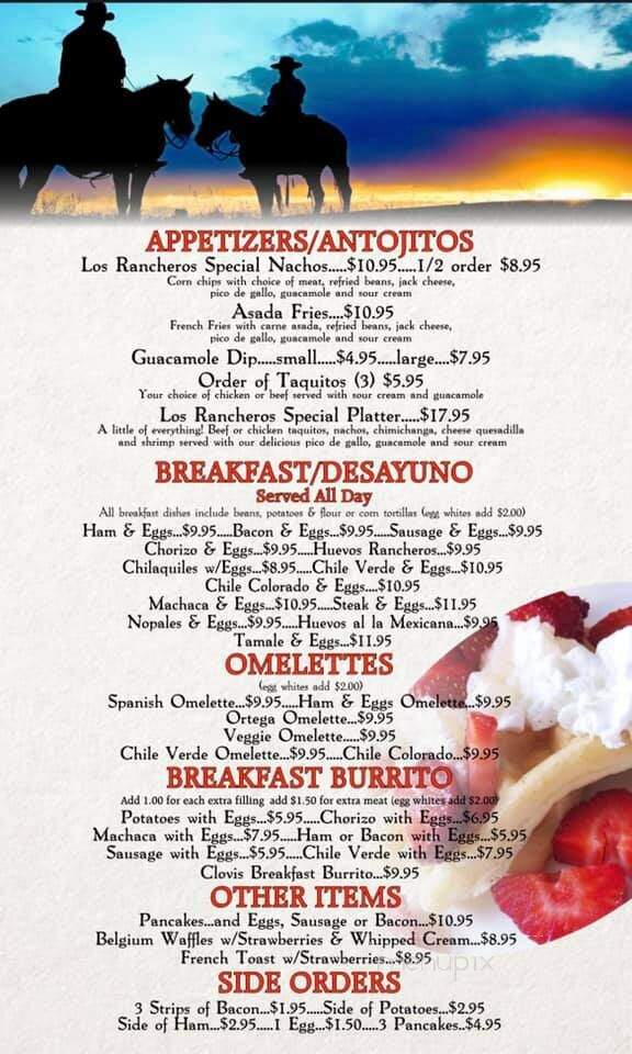 Los Rancheros Mexican Restaurant - Clovis, CA menu_pic
