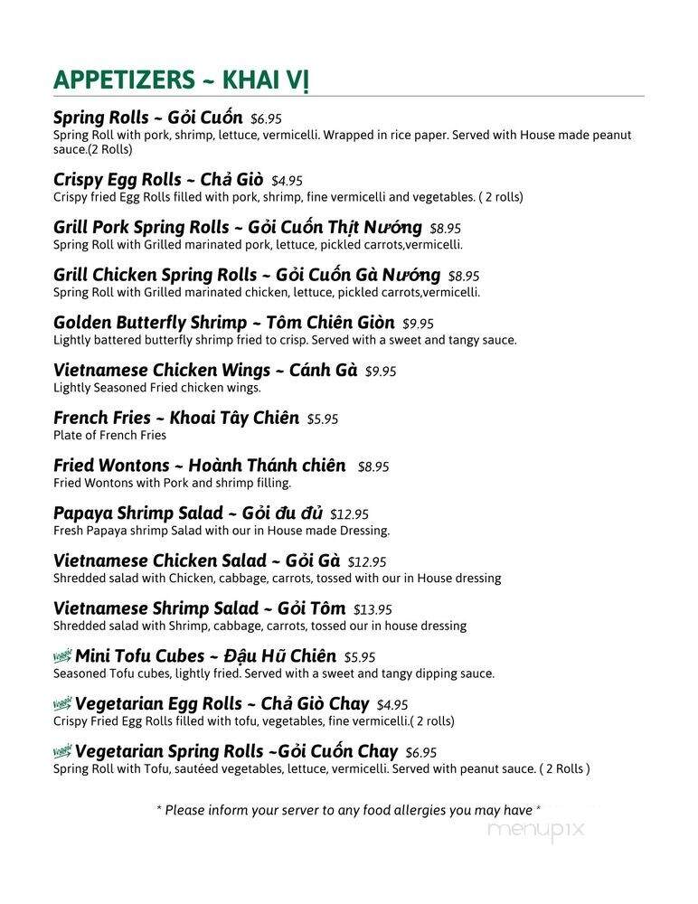 The Pho Cabin - Los Altos, CA menu_pic