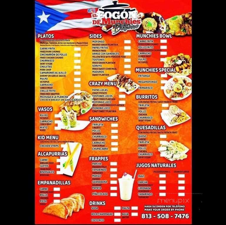 El Fogon de Munchies Boricua - Clermont, FL menu_pic
