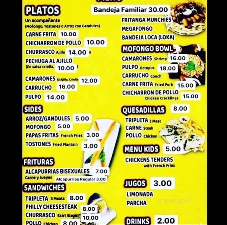 El Fogon de Munchies Boricua - Clermont, FL menu_pic