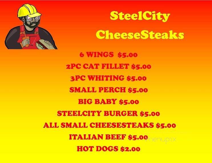 Steel City Cheese Steaks - Gary, IN menu_pic