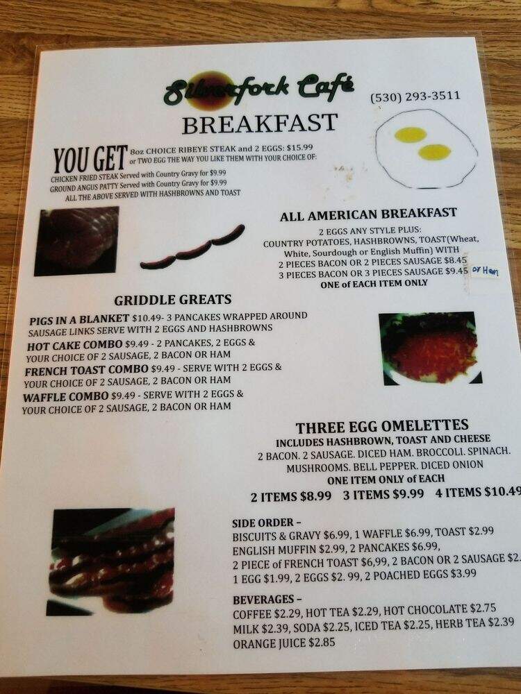 Silver Fork Cafe - Kyburz, CA menu_pic