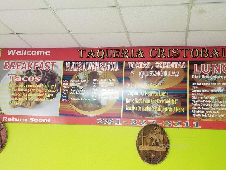 Taqueria Cristobal - Houston, TX