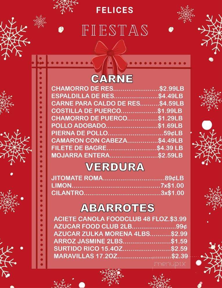 Supermercado & Restaurante Carrillo El Guero - Gainesville, GA menu_pic