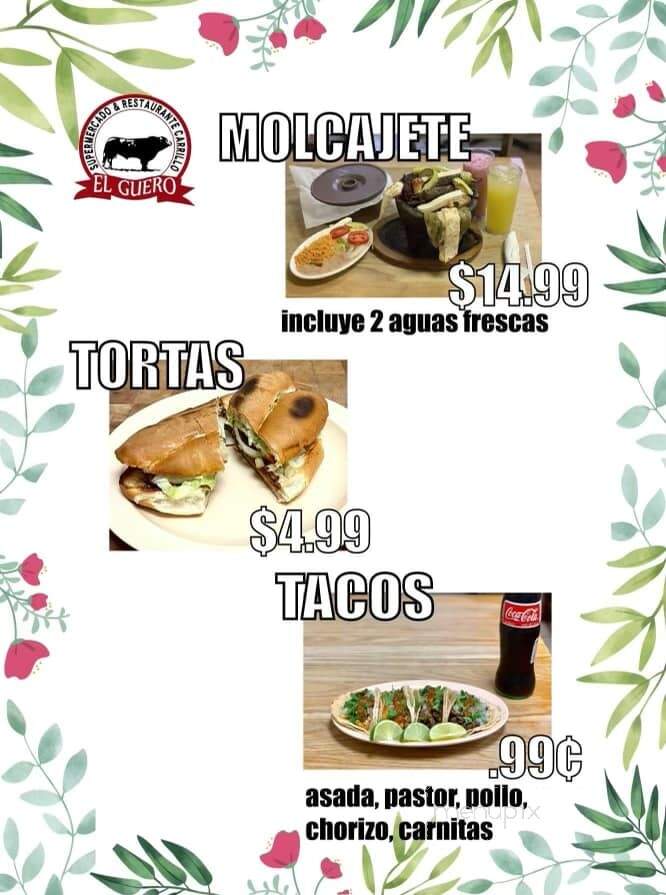 Supermercado & Restaurante Carrillo El Guero - Gainesville, GA menu_pic