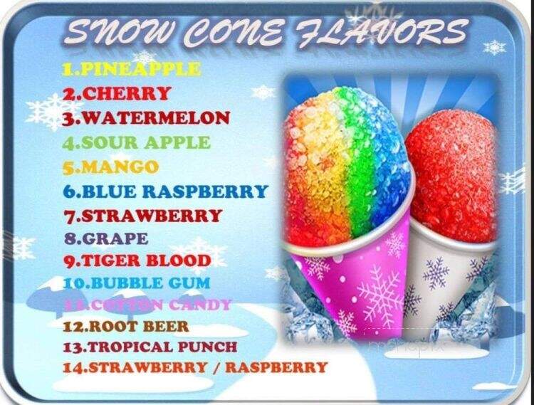 Sandy's Sweet Shop - Modesto, CA menu_pic