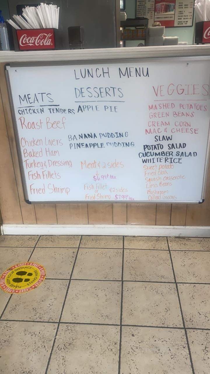 Country Cafe - Commerce, GA menu_pic