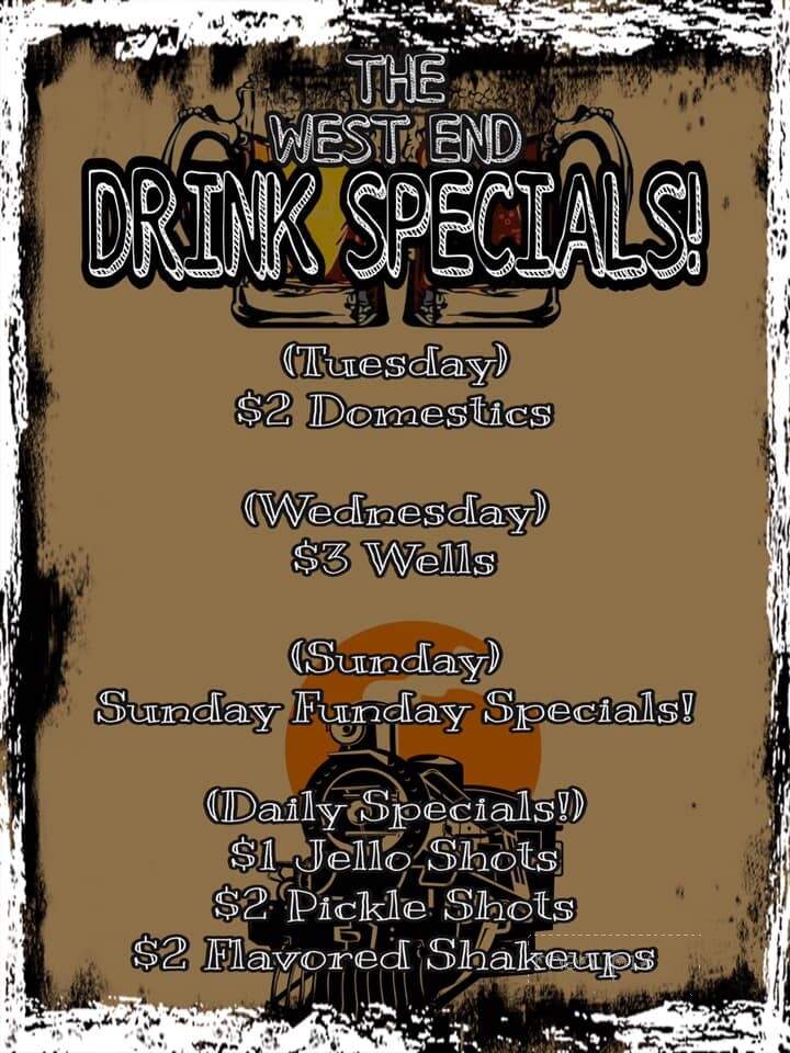 West End Pub - Bement, IL menu_pic