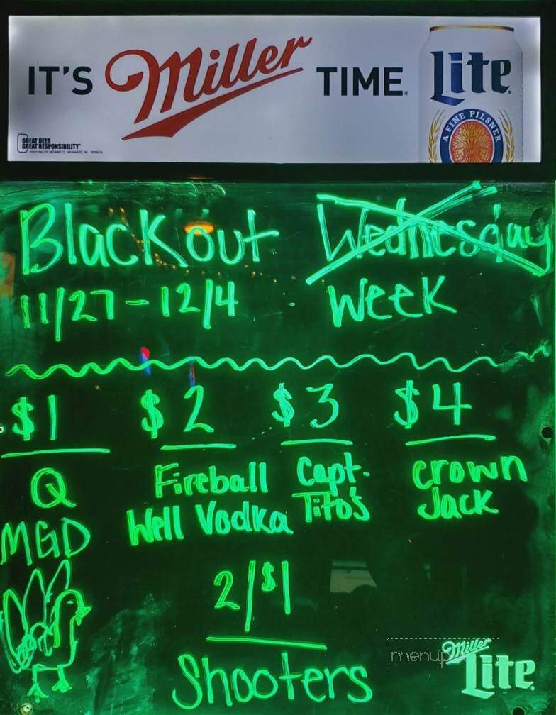 West End Pub - Bement, IL menu_pic