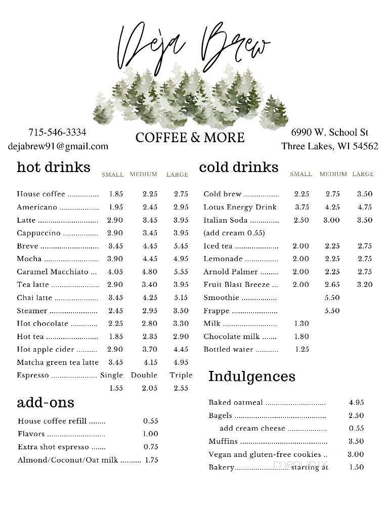 De' Ja' Brew Coffee & More - Three Lakes, WI