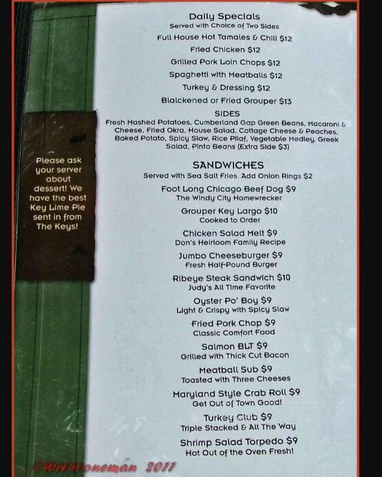 Key Largo Grille - Lenoir City, TN menu_pic