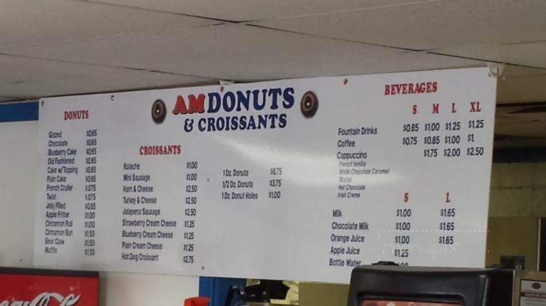 AM Donuts & Croissants 2 - Abilene, TX menu_pic