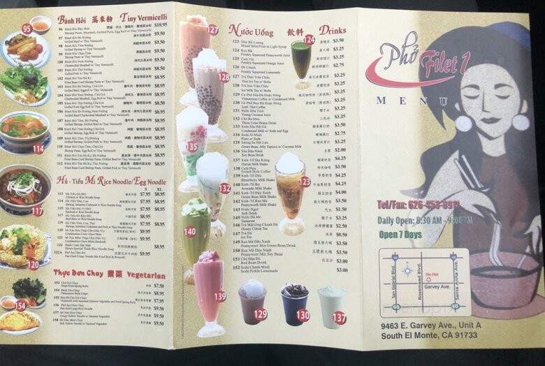Pho Filet - South El Monte, CA menu_pic