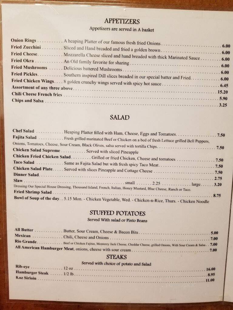 Gold Mine Family Restaraunt - Garland, TX menu_pic