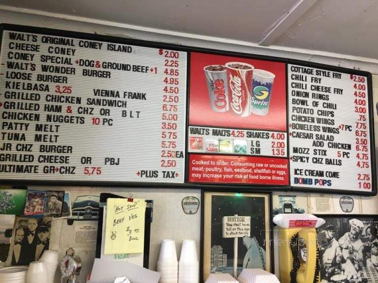 Walt's Coney Island - Waterford, MI menu_pic