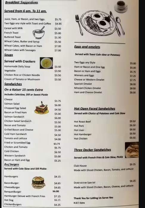 Downsview Restaurant - Toronto, ON menu_pic