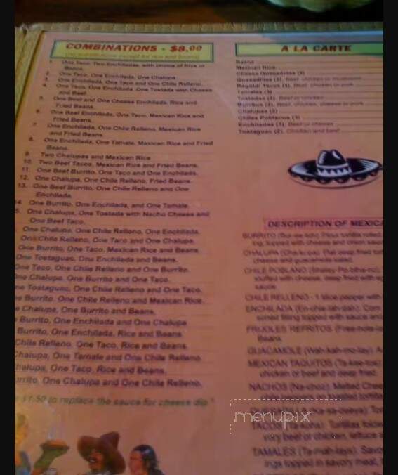 El Mezcal - Alton, IL menu_pic