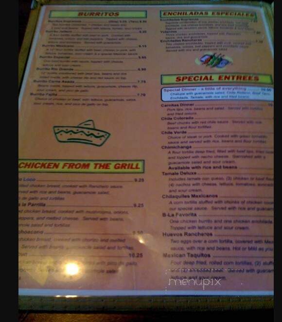 El Mezcal - Alton, IL menu_pic