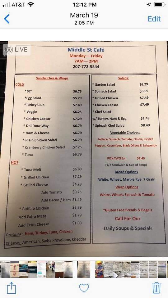 Middle Street Cafe - Portland, ME menu_pic