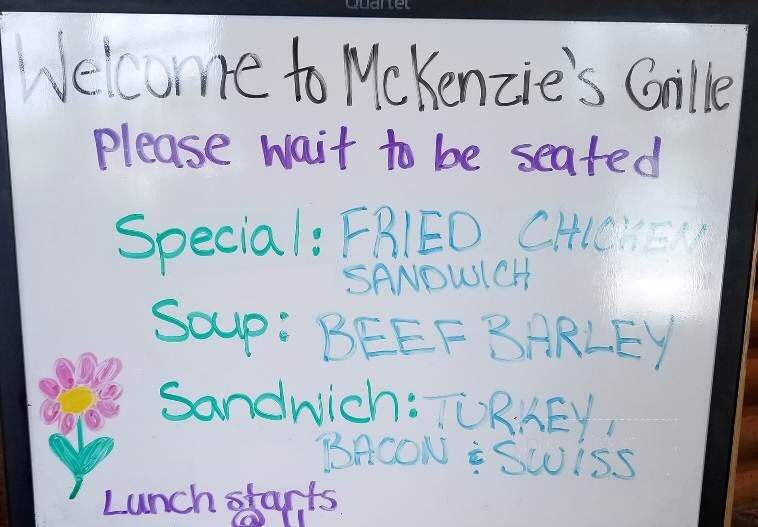 McKenzie's Grille - Saranac Lake, NY menu_pic