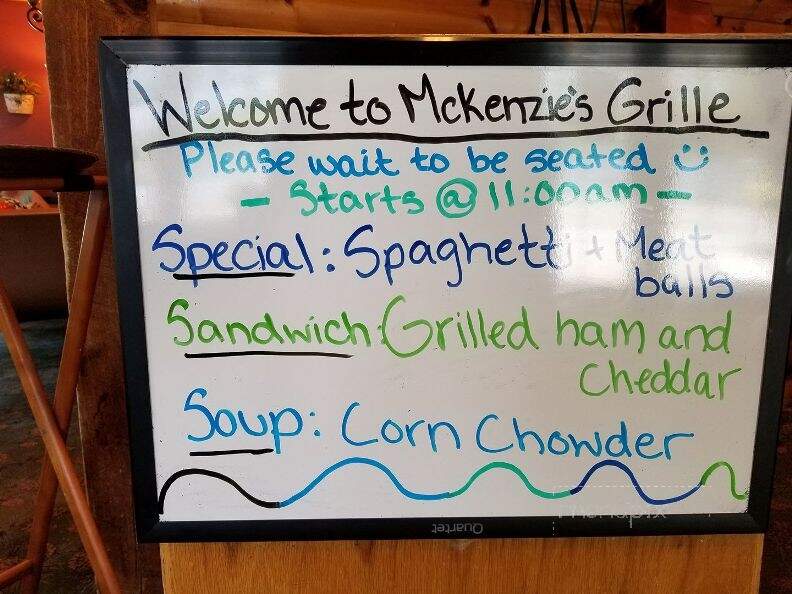 McKenzie's Grille - Saranac Lake, NY menu_pic