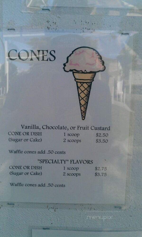 Castle Custard - Fairview, PA menu_pic