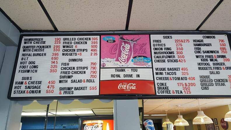 Royal Drive-In - Ridgway, PA menu_pic