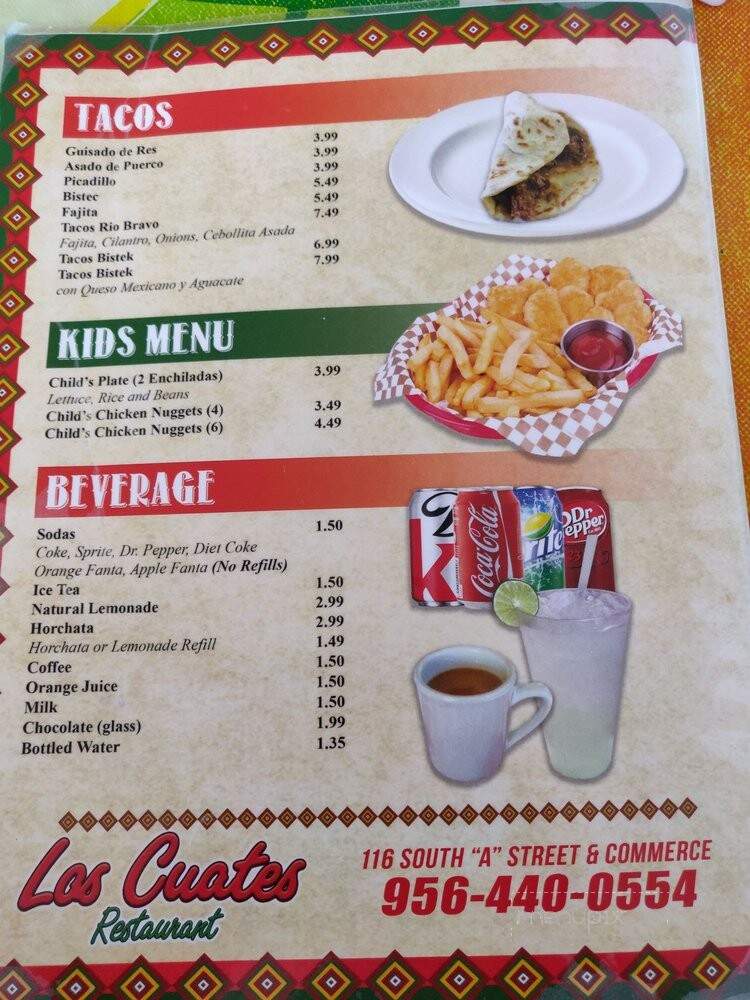 Twins - Harlingen, TX menu_pic