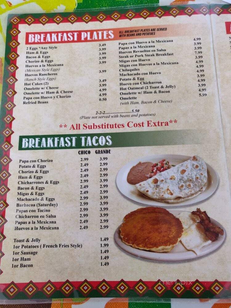 Twins - Harlingen, TX menu_pic