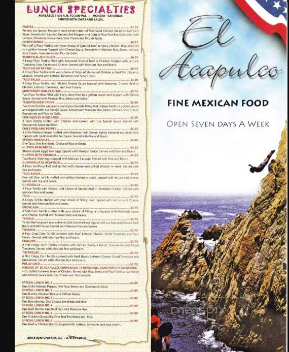 El'acapulco Mexican Restaurant - Jonesboro, AR menu_pic