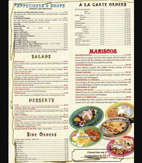 El'acapulco Mexican Restaurant - Jonesboro, AR menu_pic