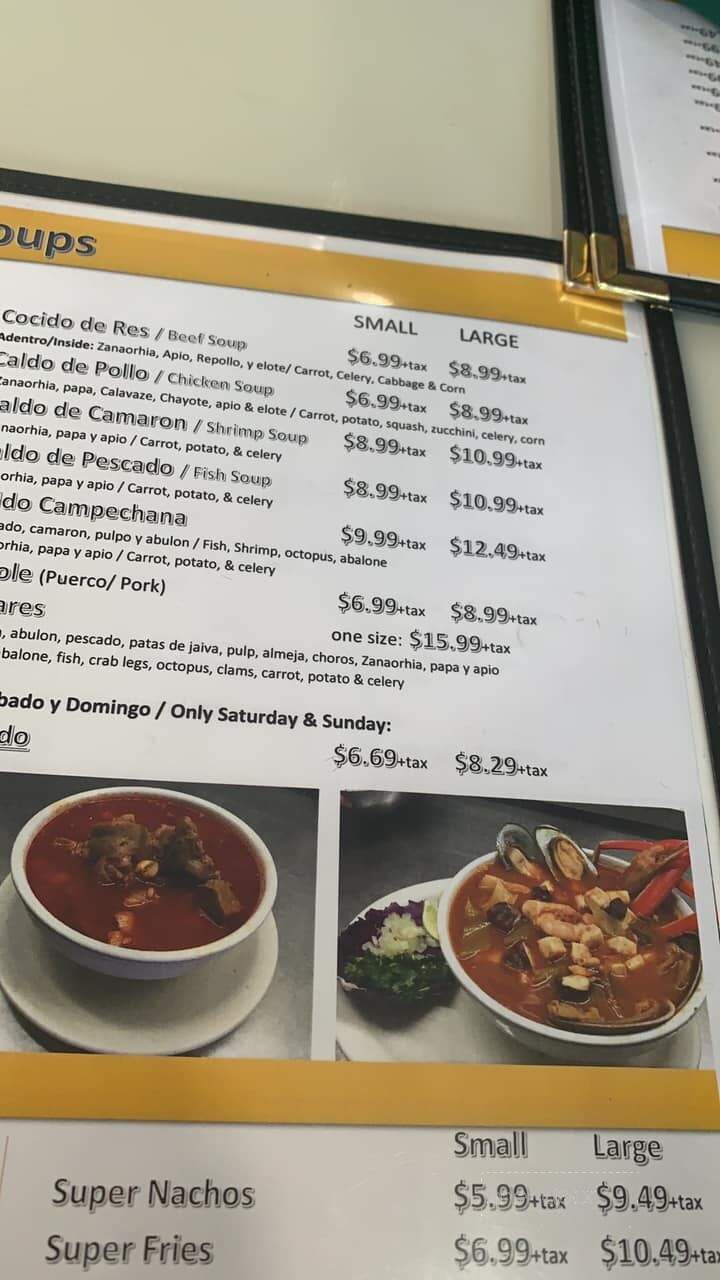 T & A Taco - Cudahy, CA menu_pic