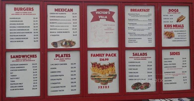Victor's Villa III - West Covina, CA menu_pic
