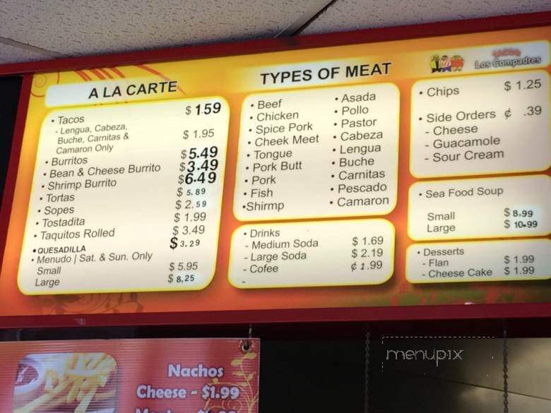 Tacos Los Compadres - Riverside, CA menu_pic