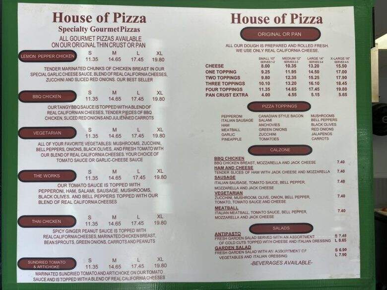 House Of Pizza - La Jolla, CA