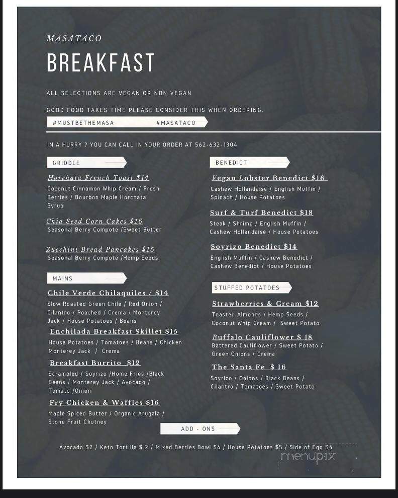 Masataco - Whittier, CA menu_pic