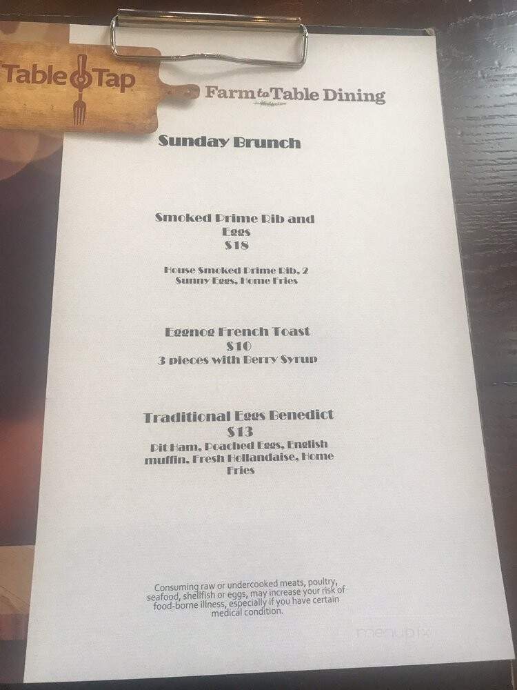 Table & Tap - Punta Gorda, FL menu_pic