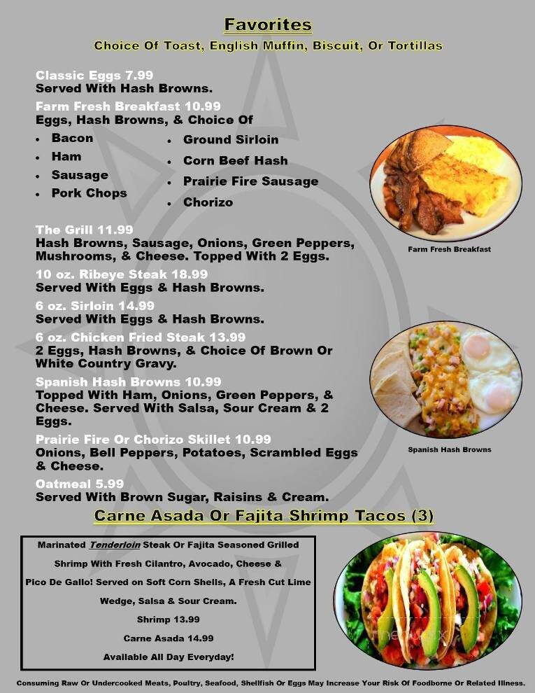 Sunny's Family Restaurant - Sidney, MT menu_pic