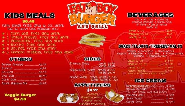 Fat Boy Burgers and Grill - Watsonville, CA menu_pic