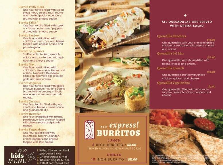 Tolteca Express - Dallas, PA menu_pic
