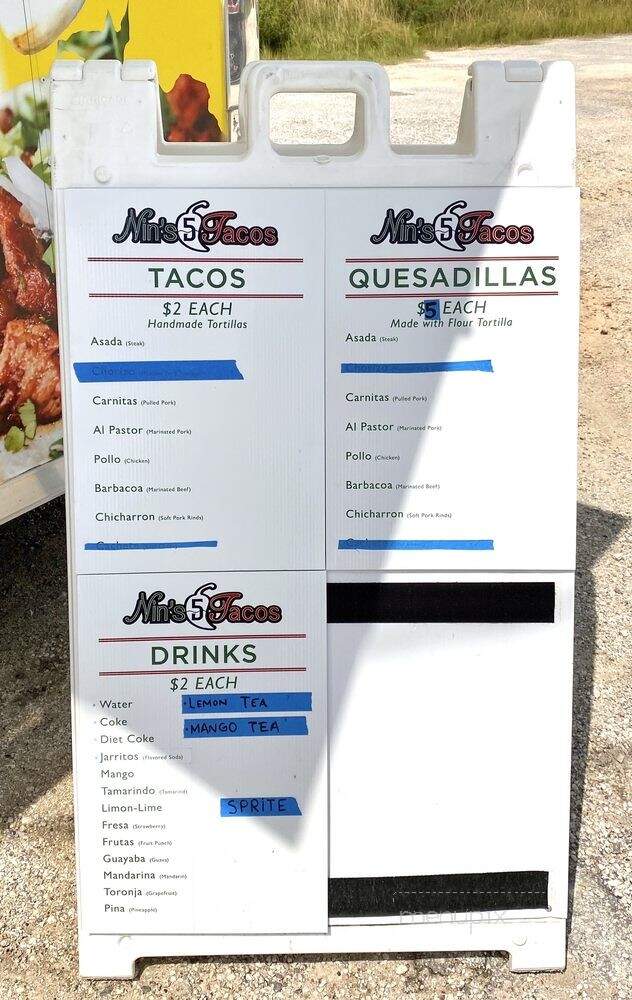 Nin's 5 Tacos - Groveland, FL menu_pic