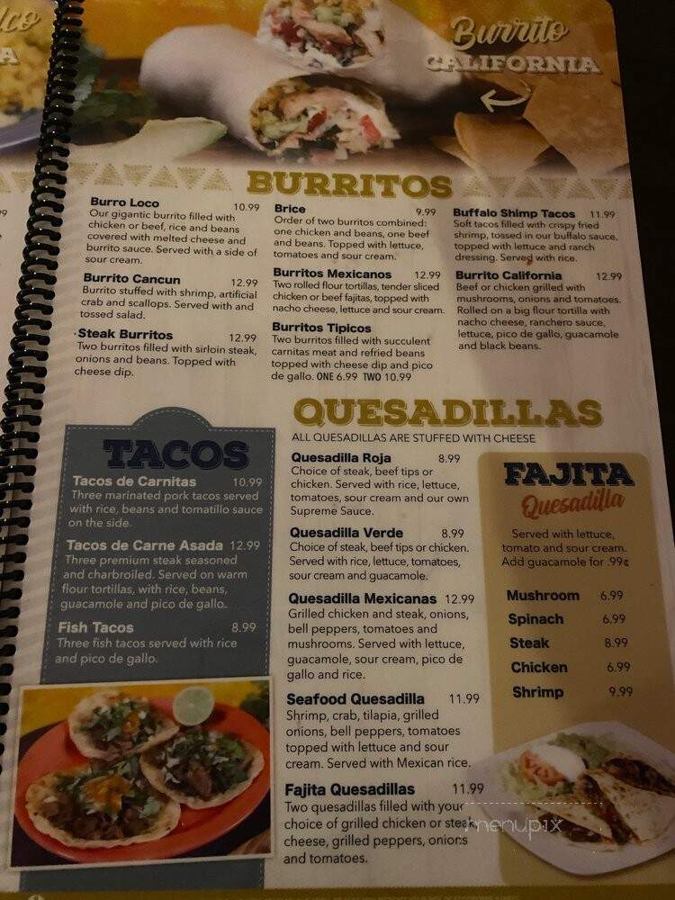 El Mezcal Mexican Restaurant - Pooler, GA menu_pic