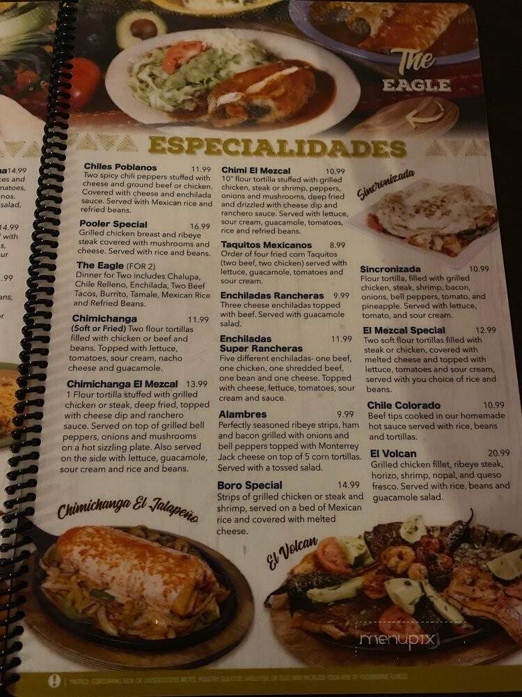 El Mezcal Mexican Restaurant - Pooler, GA menu_pic