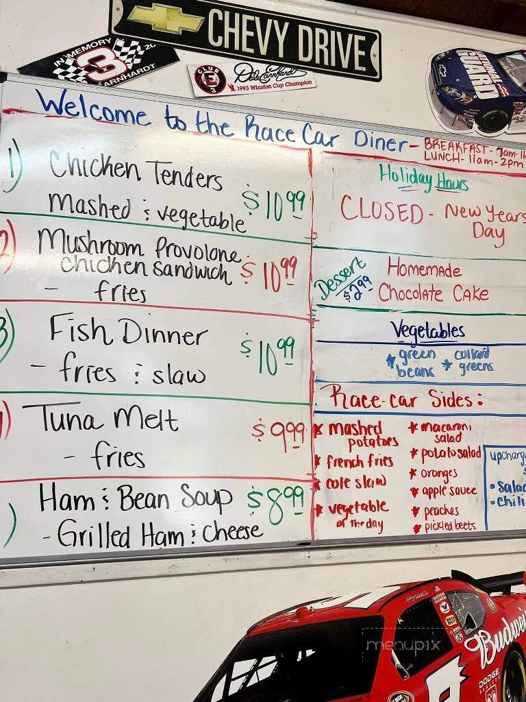 Race Car Diner - Astatula, FL menu_pic