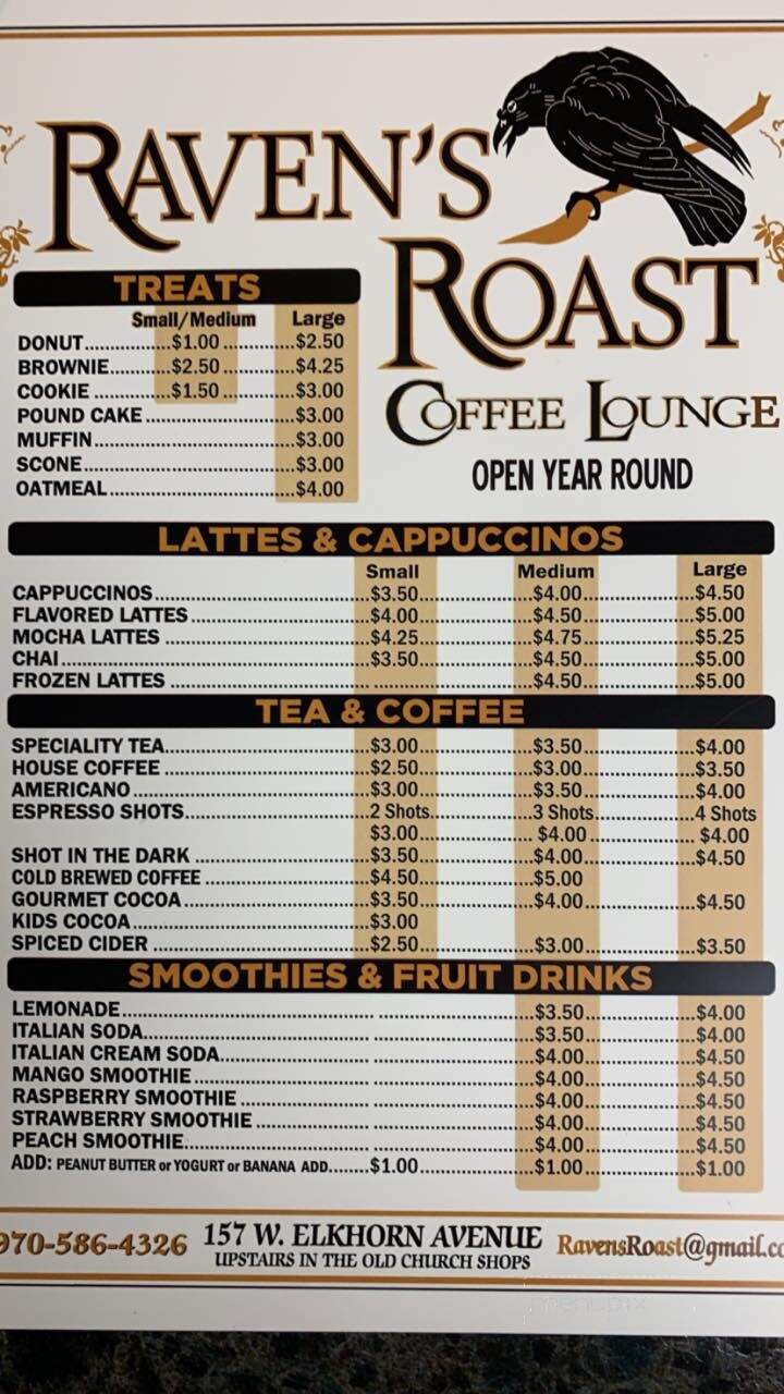 Raven's Roast Coffee Lounge - Estes Park, CO