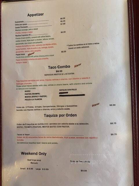 Taqueria Los Petates - Spring, TX menu_pic